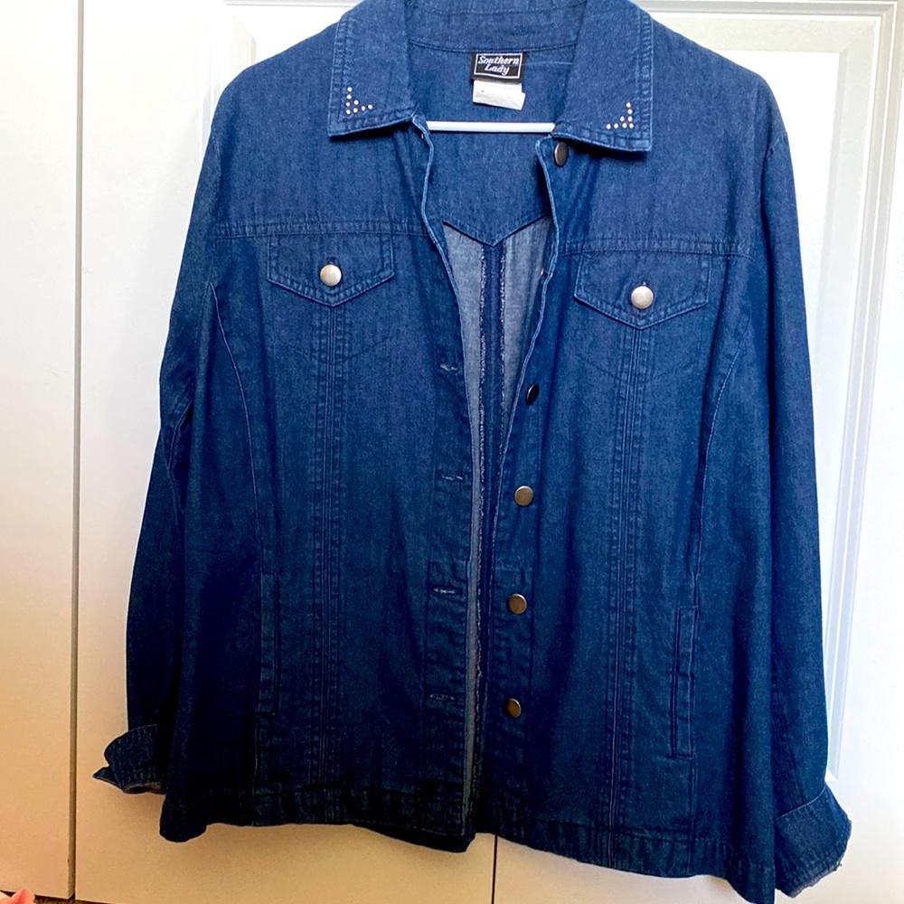 New woman’s denim shirt. Long sleeve